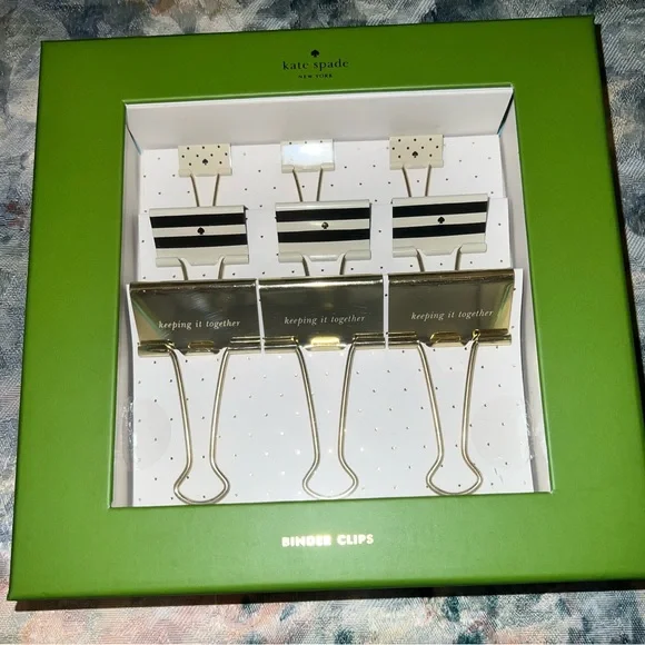Kate Spade binder clip set - Picture 2 of 9